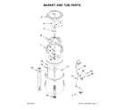 Amana NTW4755EW1 basket and tub parts diagram