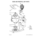 KitchenAid KSM150APSBS0 base and pedestal unit parts diagram