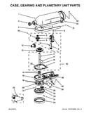 Case, gearing and planetary unit parts