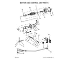 KitchenAid KSM150APSGD0 motor and control unit parts diagram