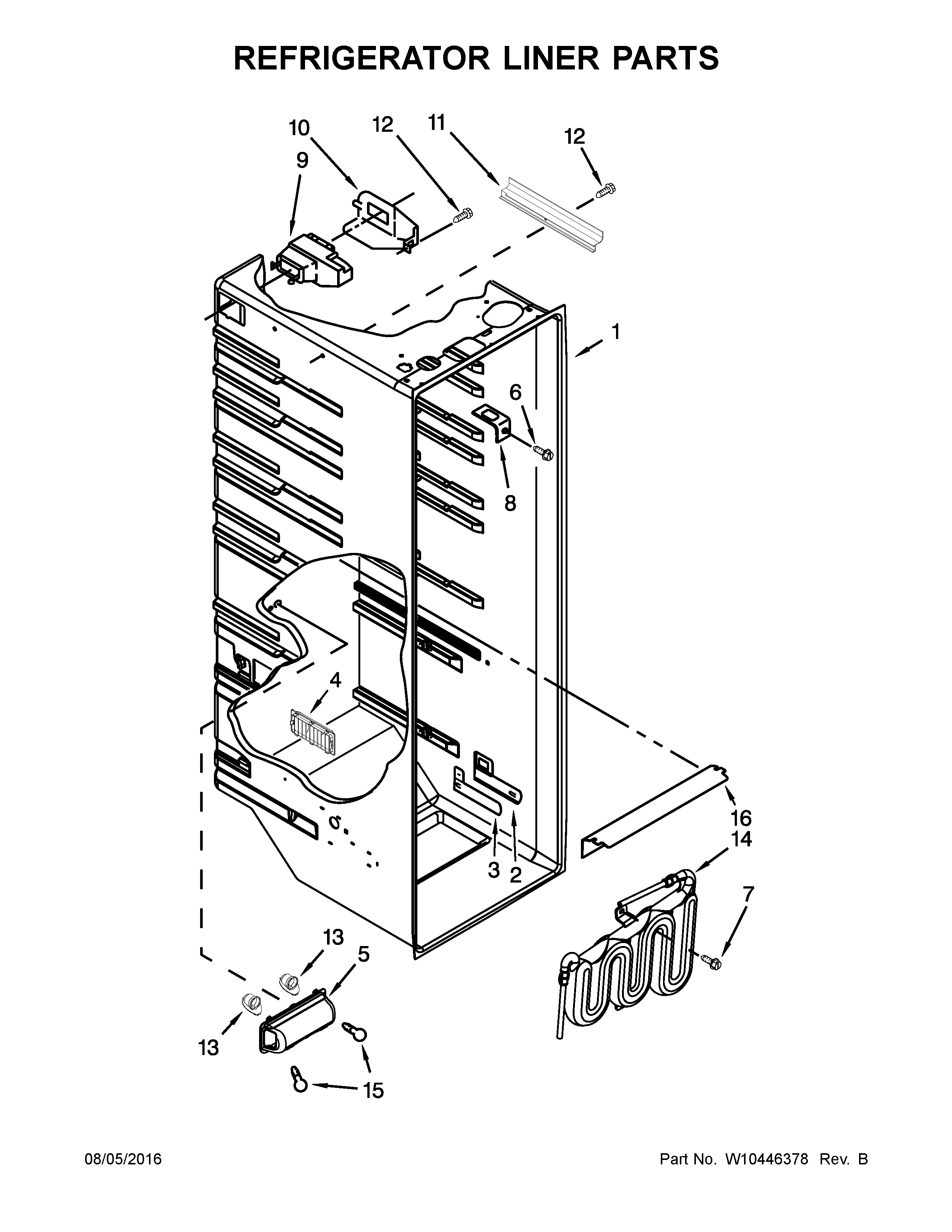 REFRIGERATOR LINER PARTS