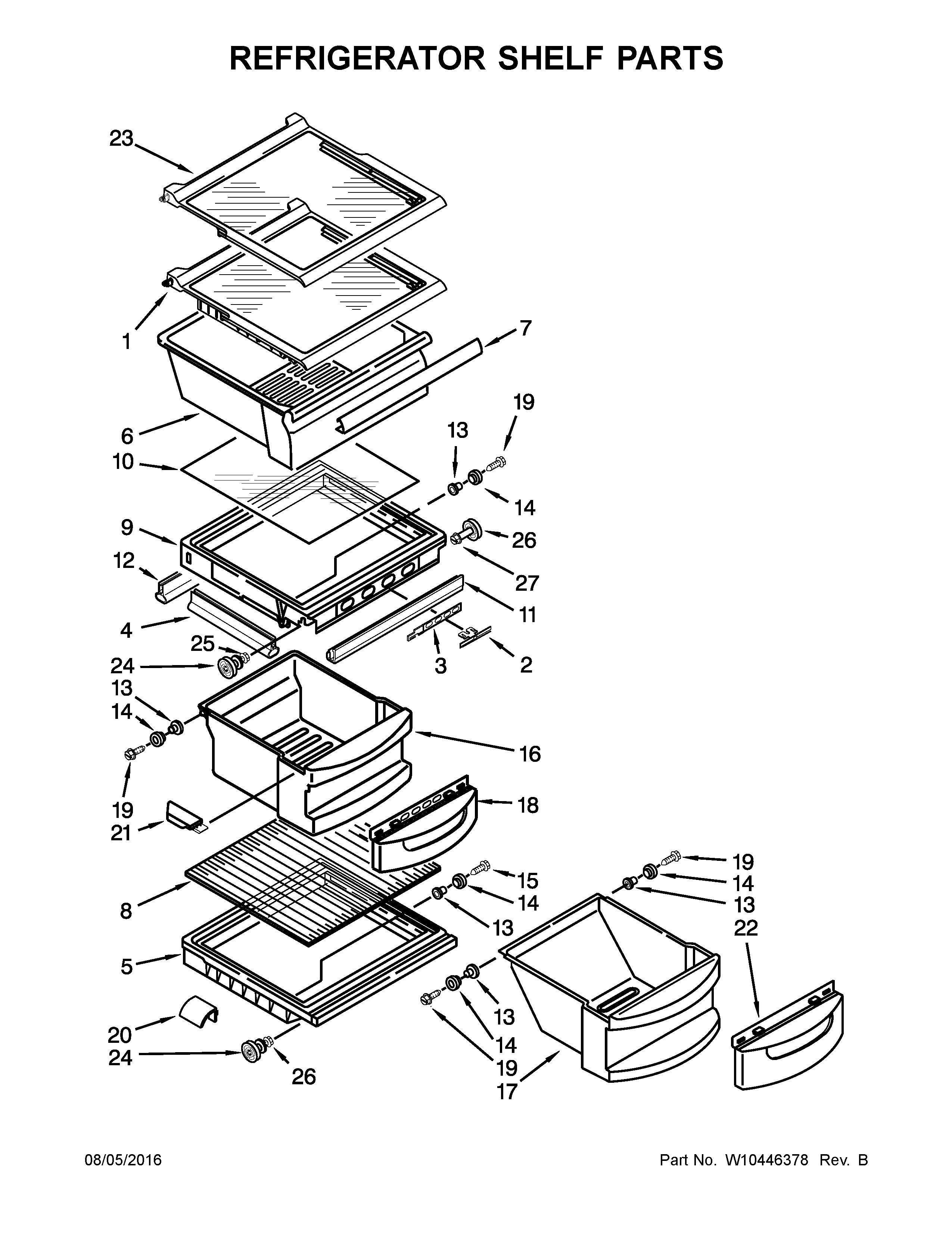 REFRIGERATOR SHELF PARTS
