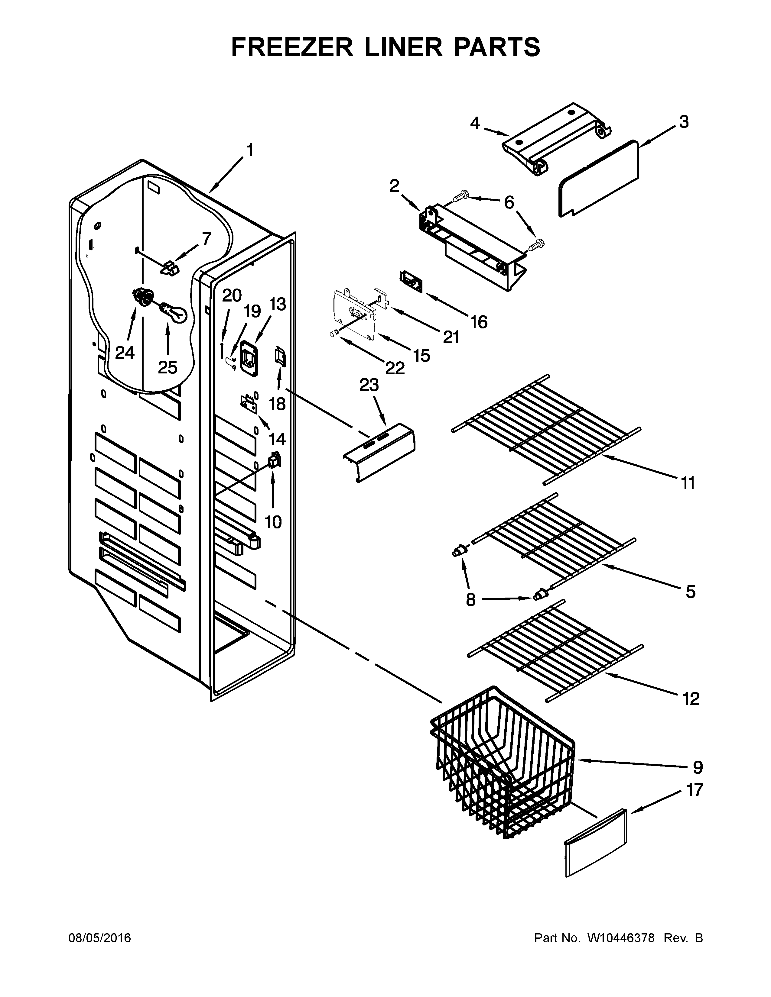 FREEZER LINER PARTS