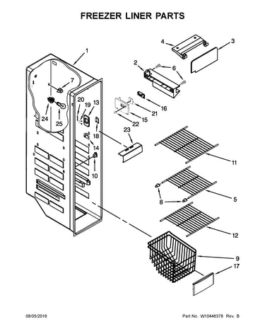 Freezer liner parts