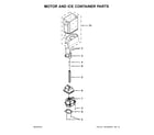 KitchenAid KSRV22FVMS04 motor and ice container parts diagram