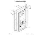 KitchenAid KBFN502ESS00 cabinet trim parts diagram