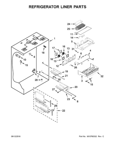 Refrigerator liner parts