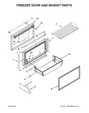 Freezer door and basket parts