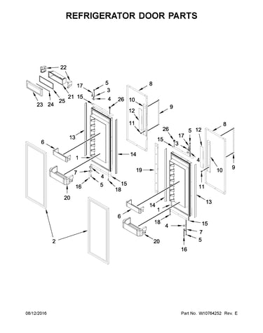 Refrigerator door parts