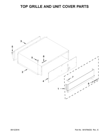 Top grille and unit cover parts
