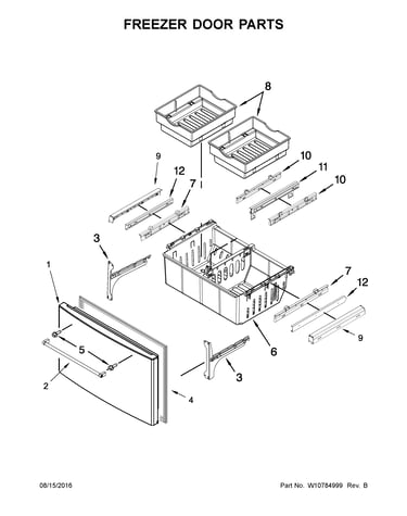 Freezer door parts