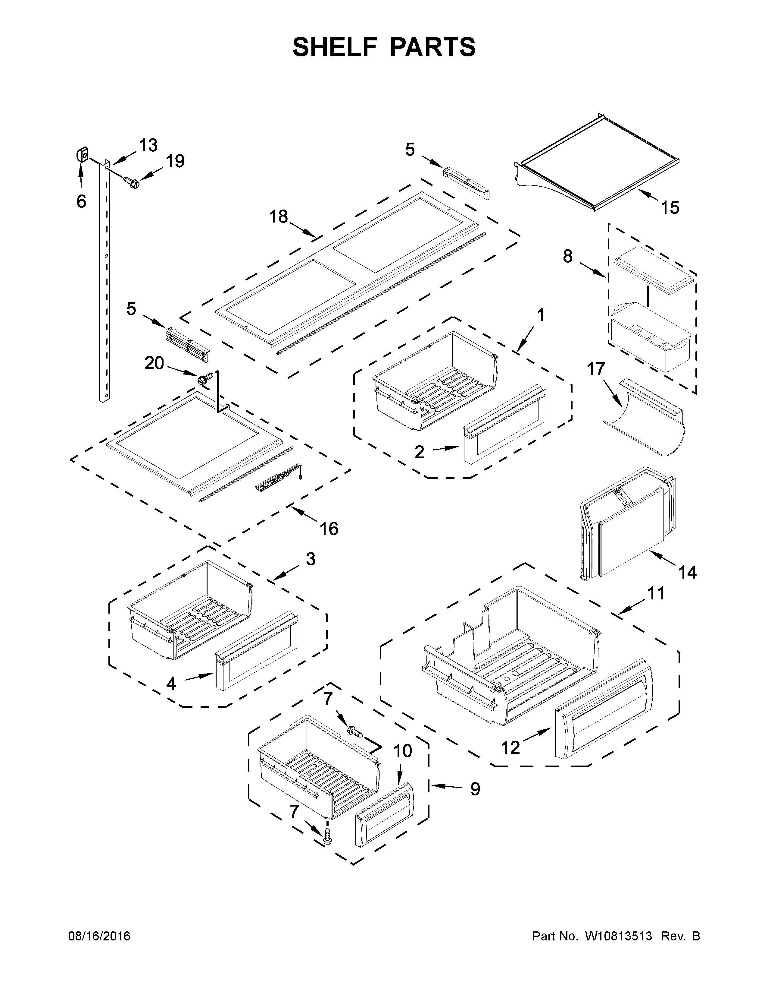 Shelf parts