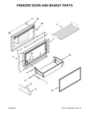 Freezer door and basket parts