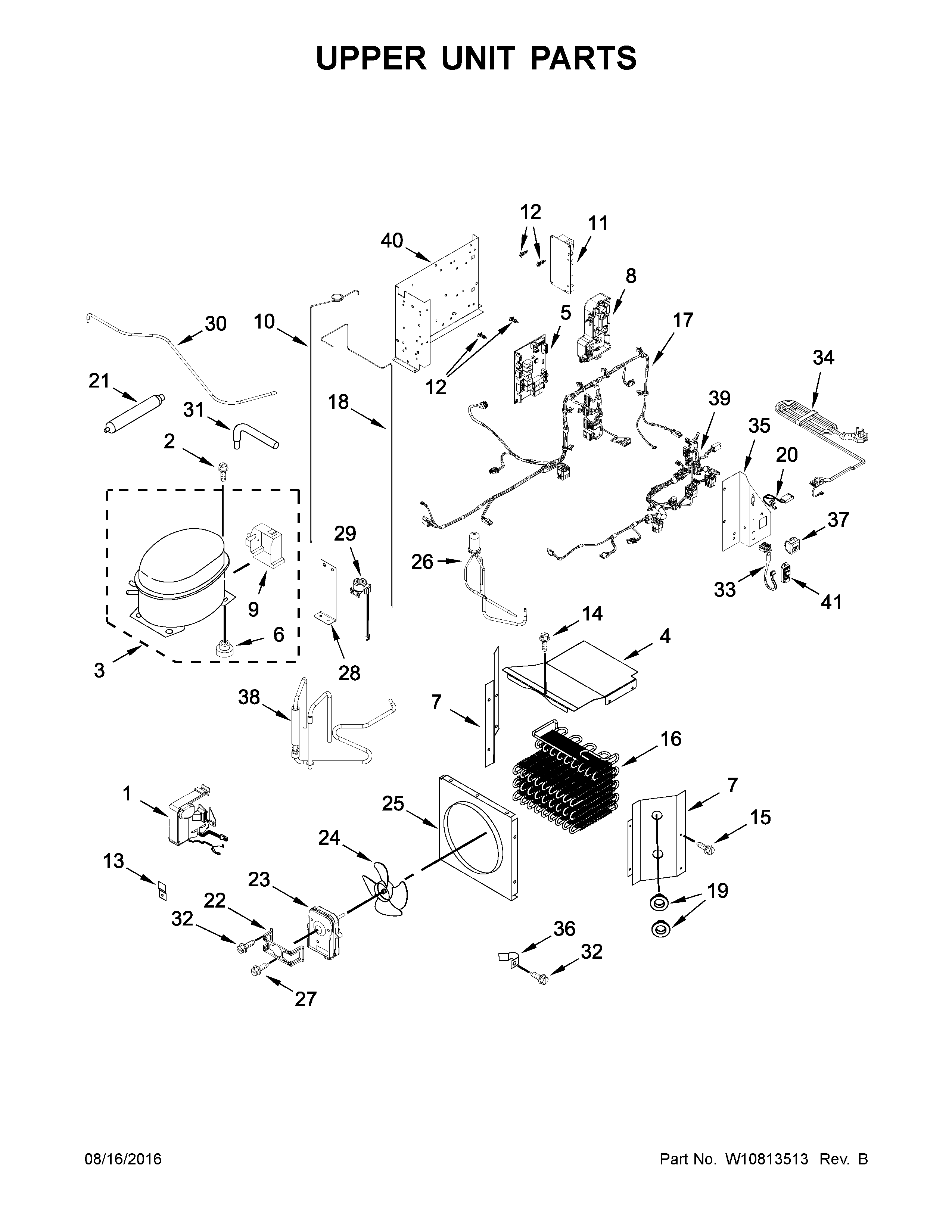 Upper unit parts