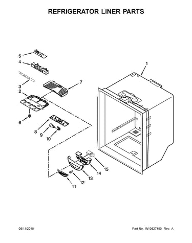 Refrigerator liner parts