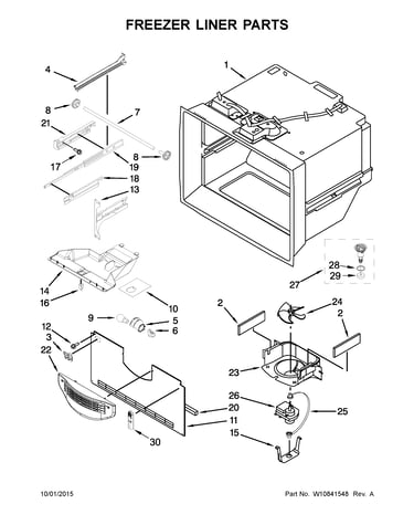 Freezer liner parts