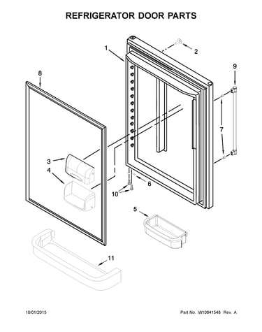 Refrigerator door parts
