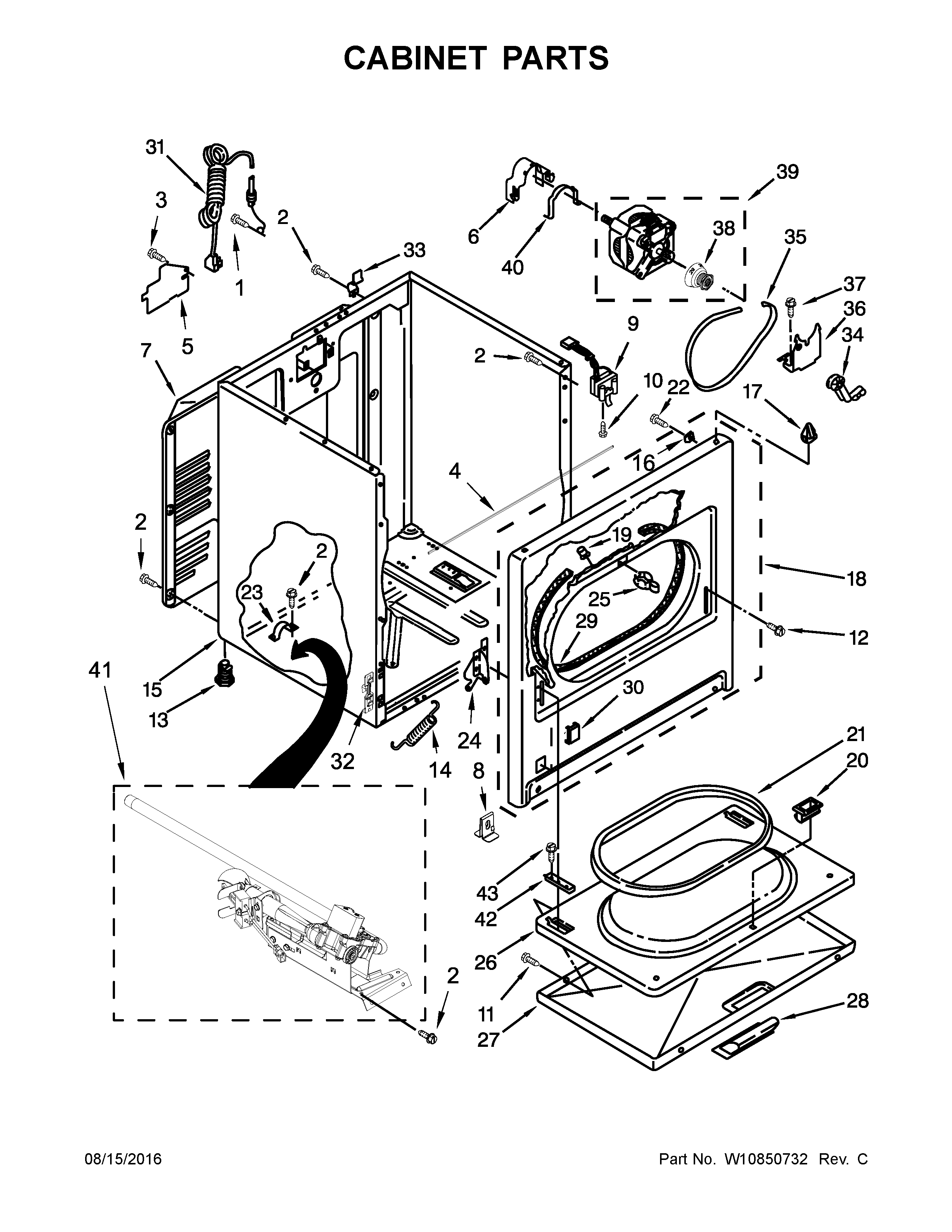 Cabinet parts