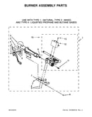 Burner assembly parts