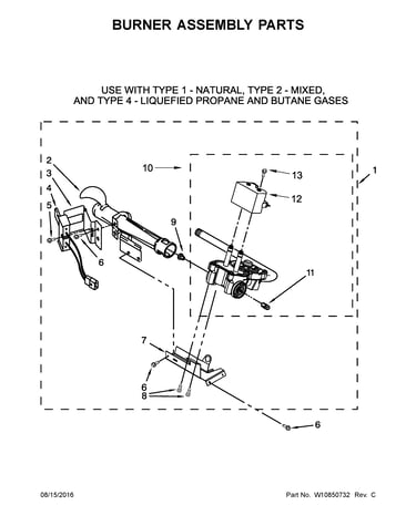 Burner assembly parts