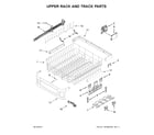 KitchenAid KDTM804EBS1 upper rack and track parts diagram