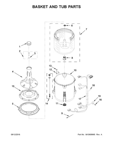 Basket and tub parts