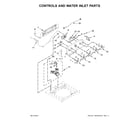 Whirlpool WTW4816FW1 controls and water inlet parts diagram