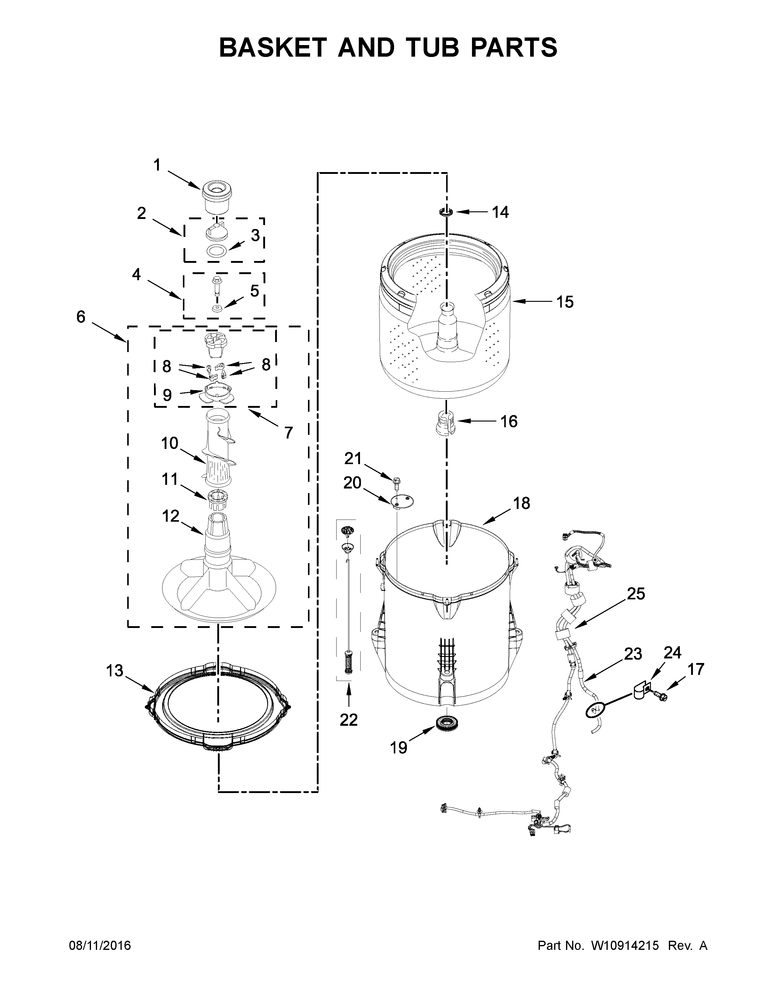 BASKET AND TUB PARTS