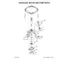 Whirlpool WTW4816FW1 gearcase, motor and pump parts diagram