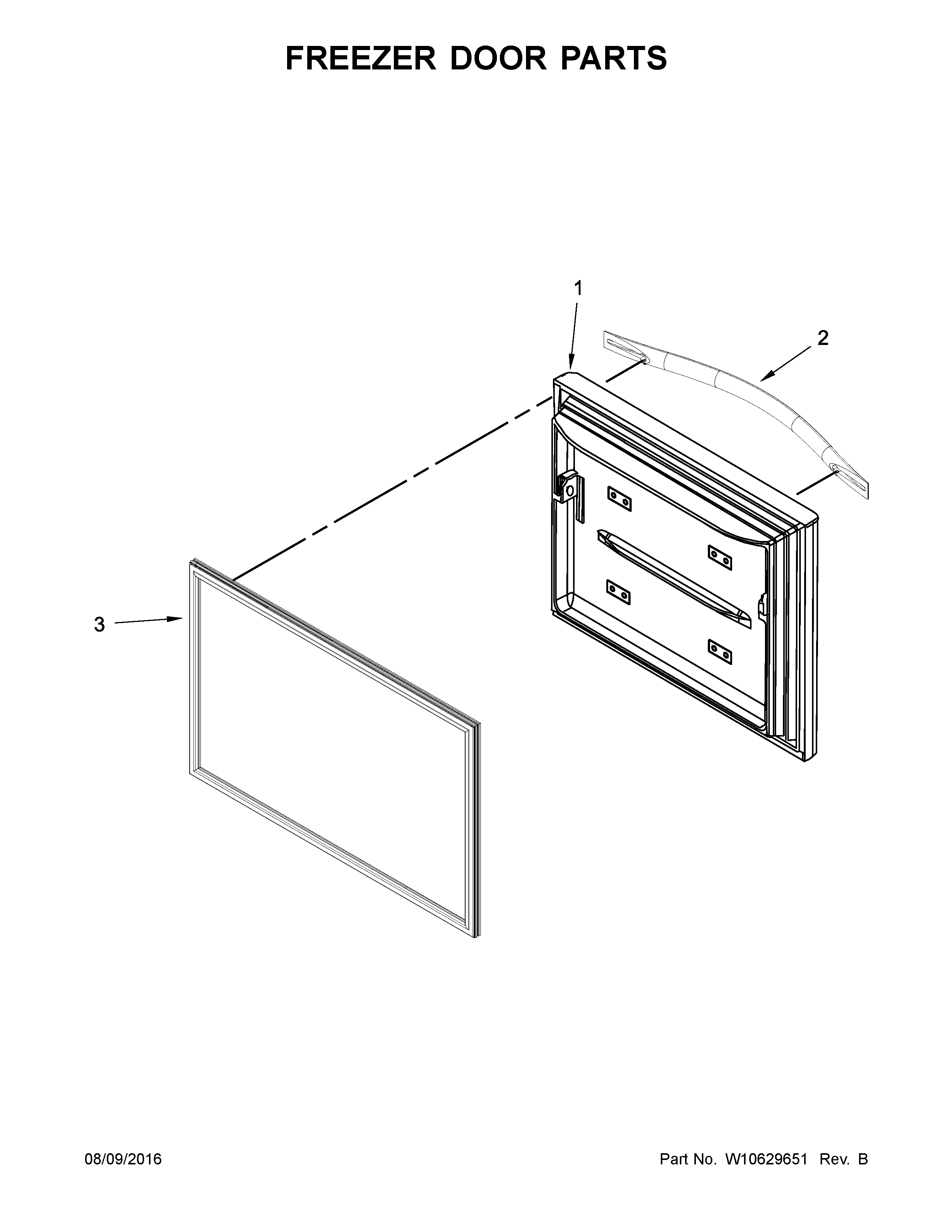 Freezer door parts