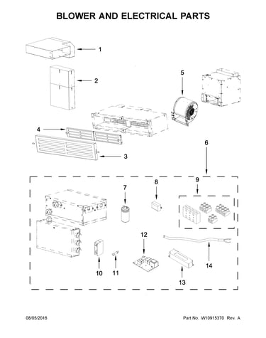 Blower and electrical parts