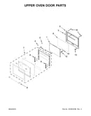 Upper oven door parts