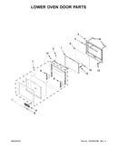 Lower oven door parts