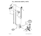 Maytag MDB8959SFE4 fill, drain and overfill parts diagram