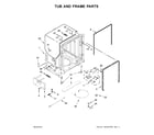 Maytag MDB8959SFE4 tub and frame parts diagram