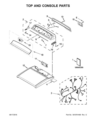 Top and console parts
