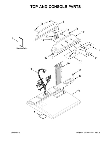 Top and console parts