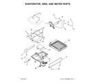 KitchenAid KUIX505EBS0 evaporator, grid, and water parts diagram