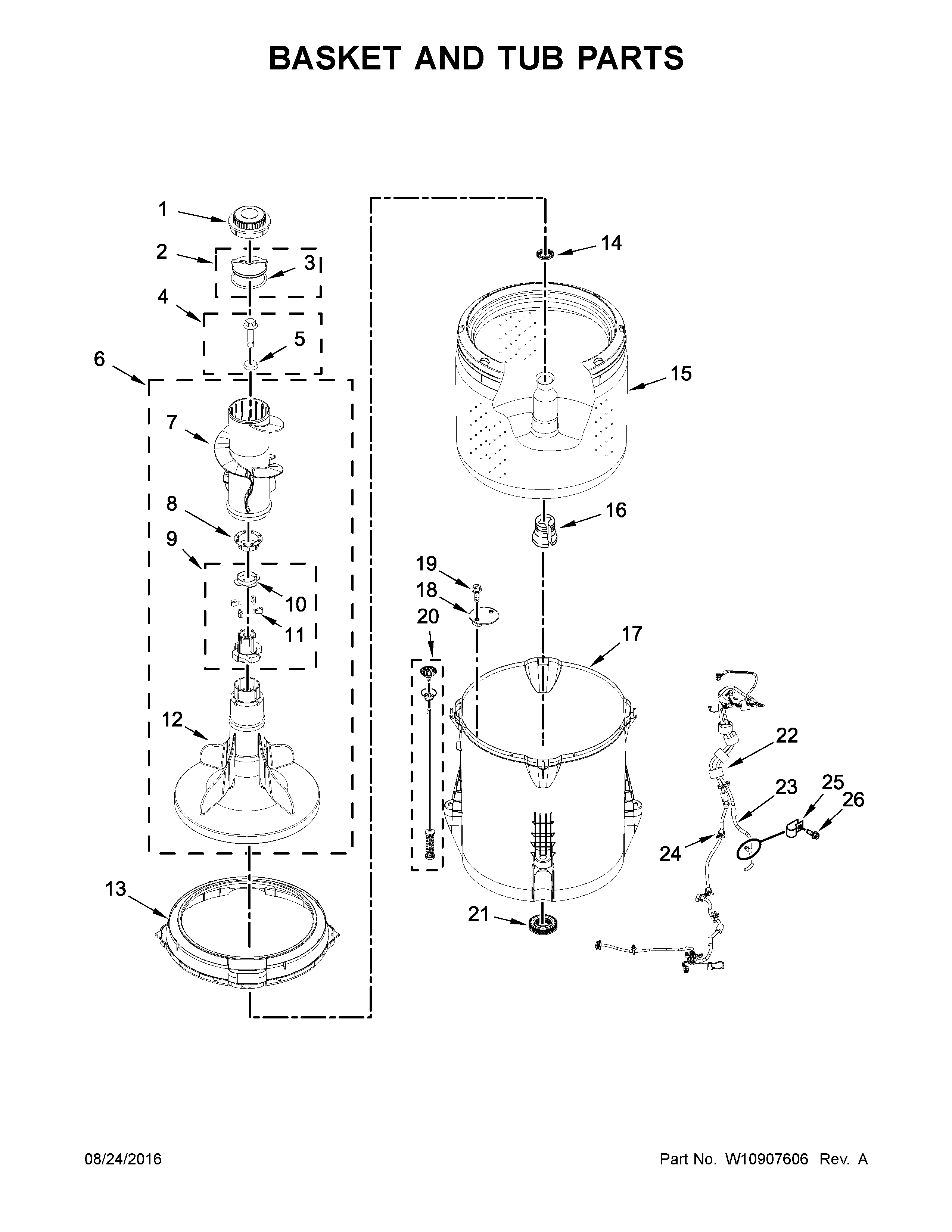 BASKET AND TUB PARTS