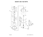 Amana NTW4516FW1 basket and tub parts diagram