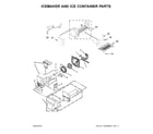 Maytag MFI2570FEH01 icemaker and ice container parts diagram
