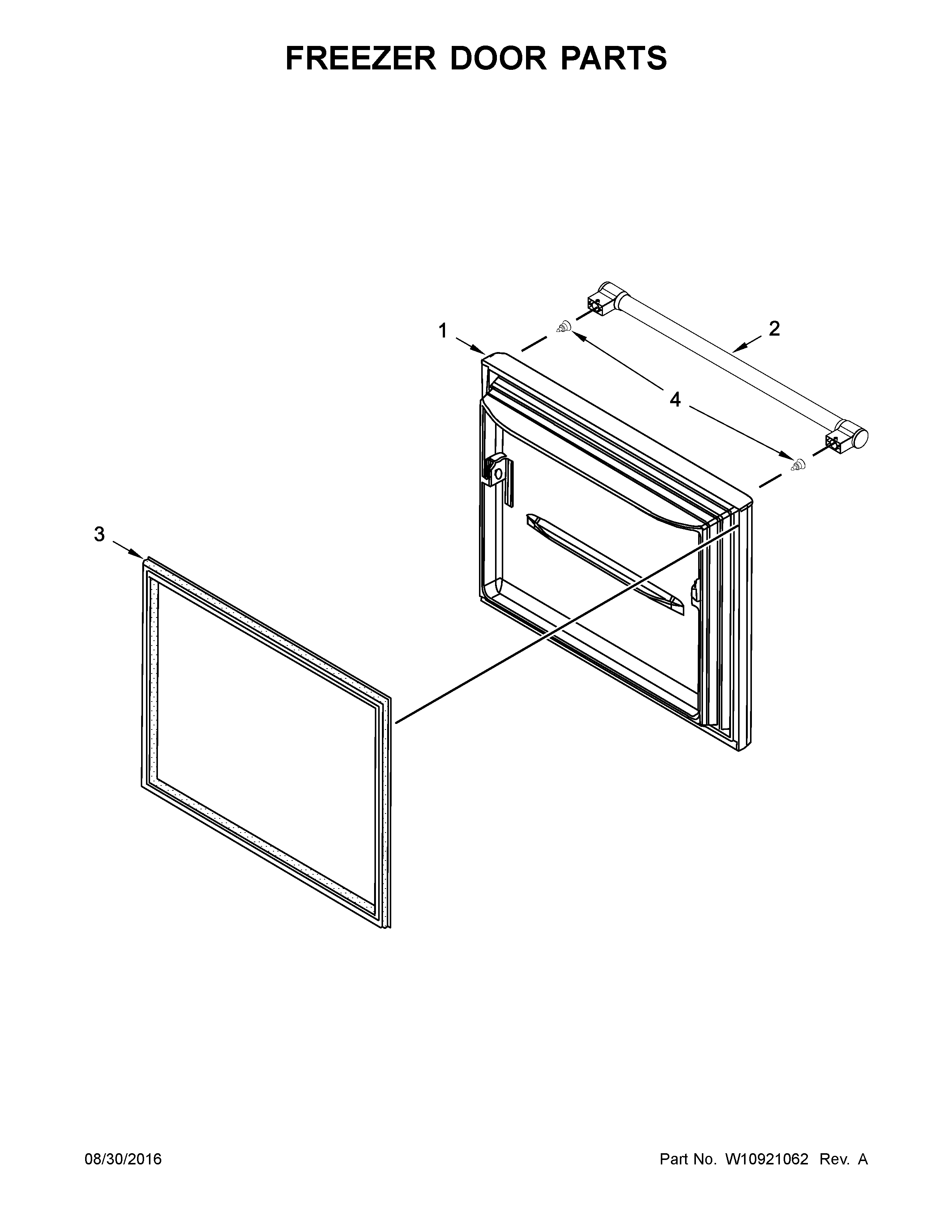 Freezer door parts