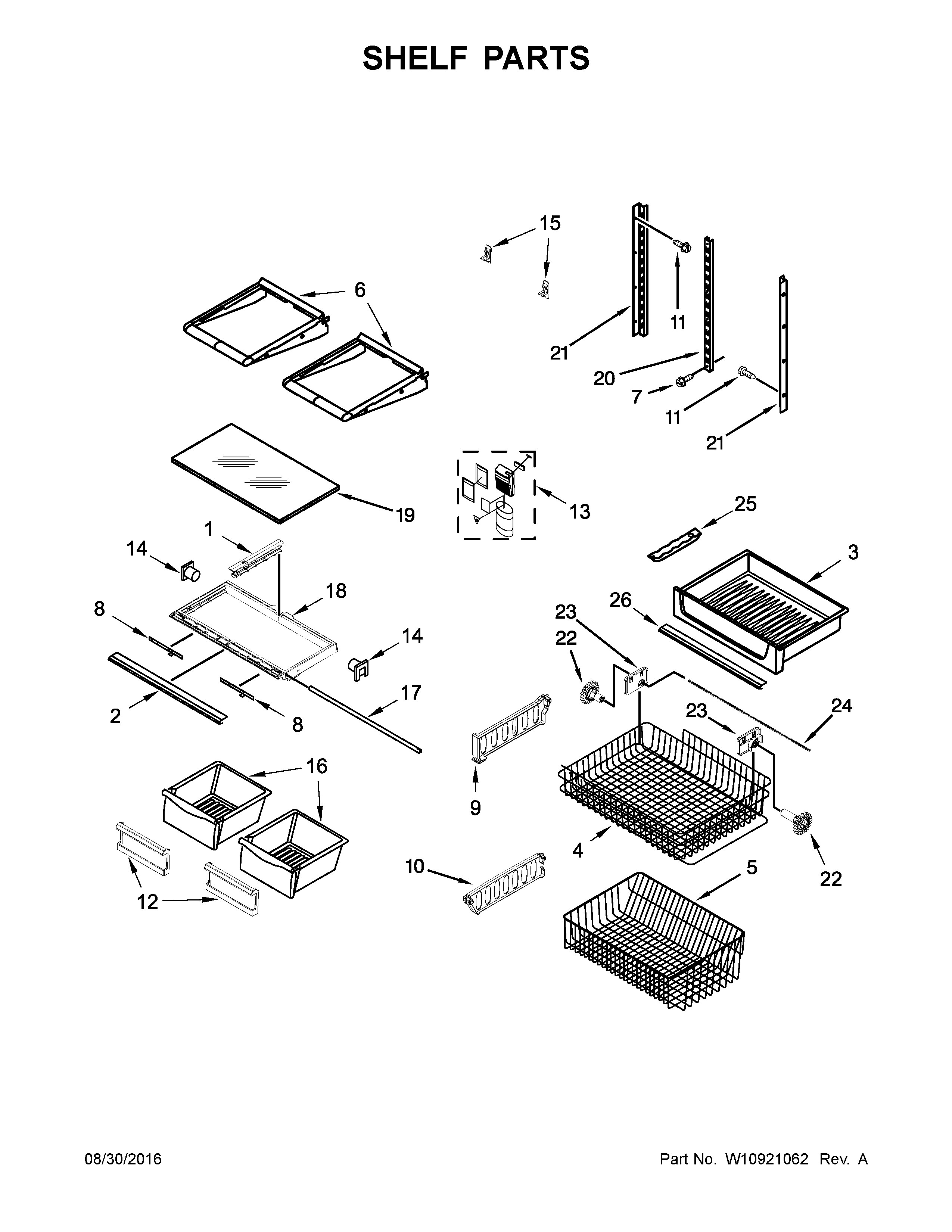 Shelf parts