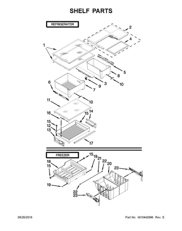 Shelf parts
