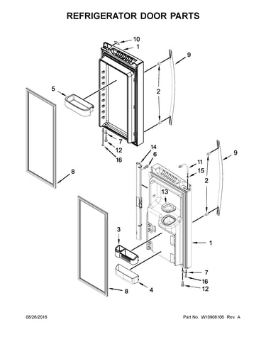 Refrigerator door parts