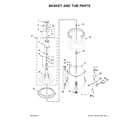 Roper RTW4516FW1 basket and tub parts diagram