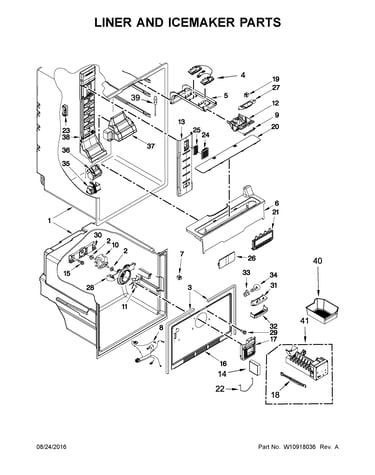 Liner and icemaker parts