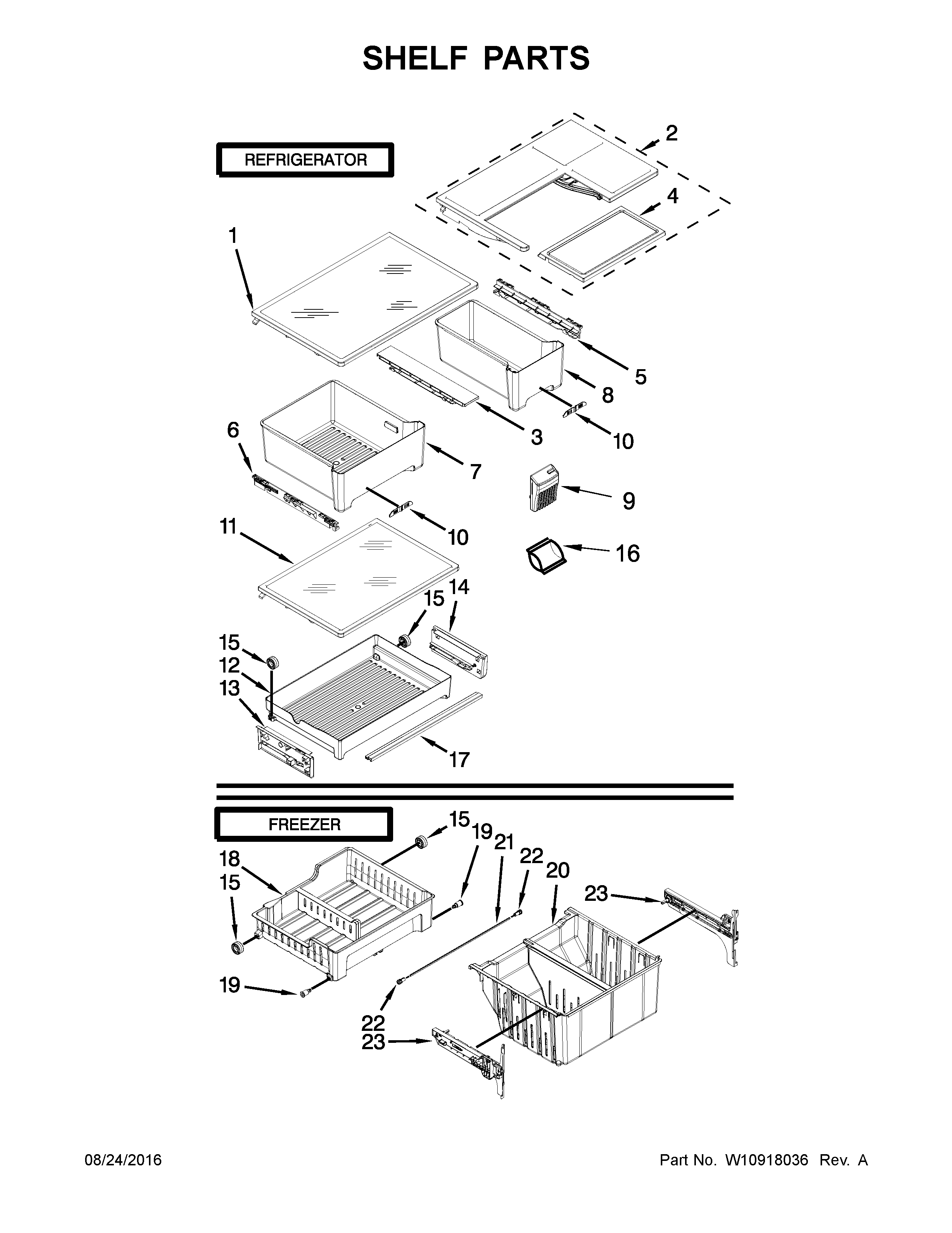 Shelf parts
