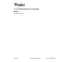 Whirlpool WFG520S0FS0 cover sheet diagram