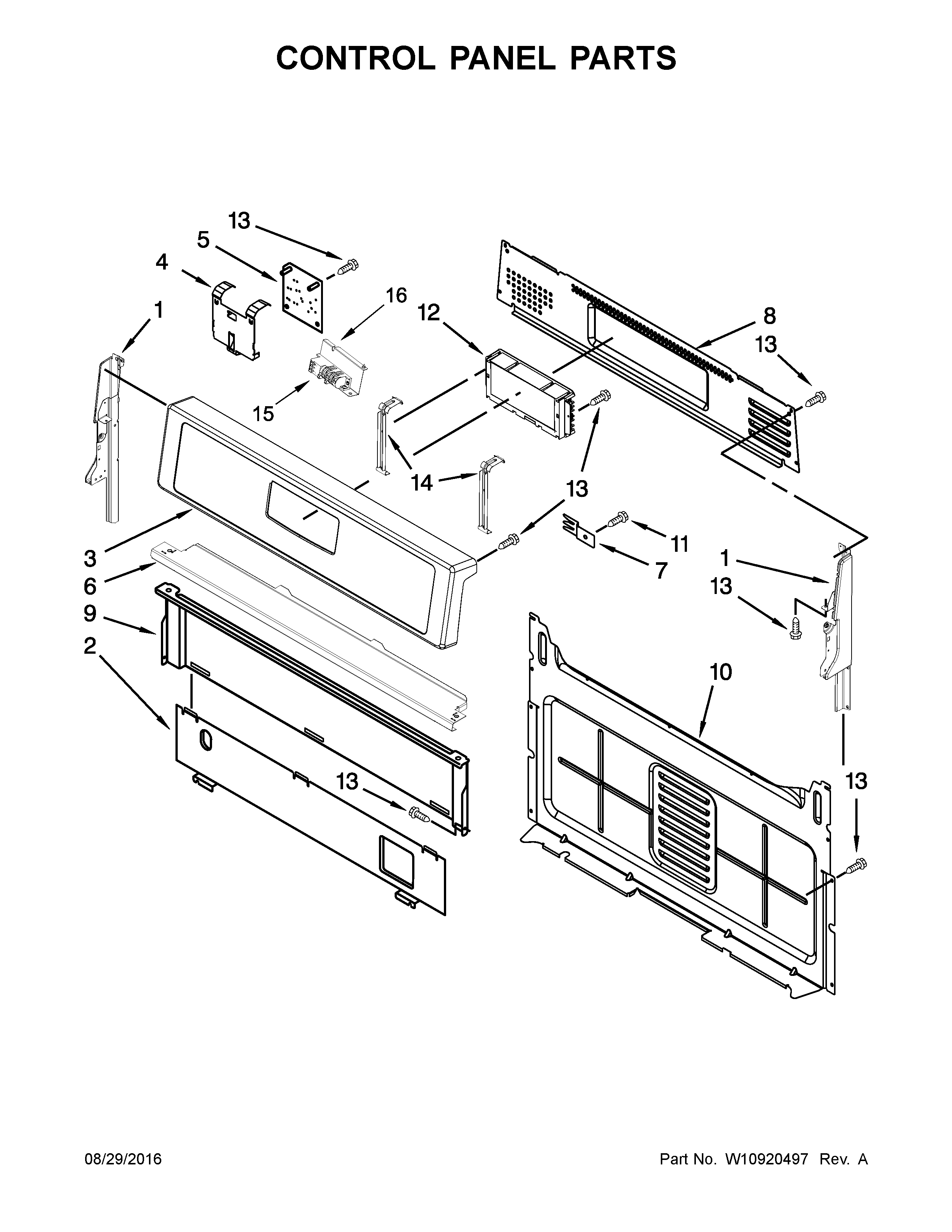 CONTROL PANEL PARTS